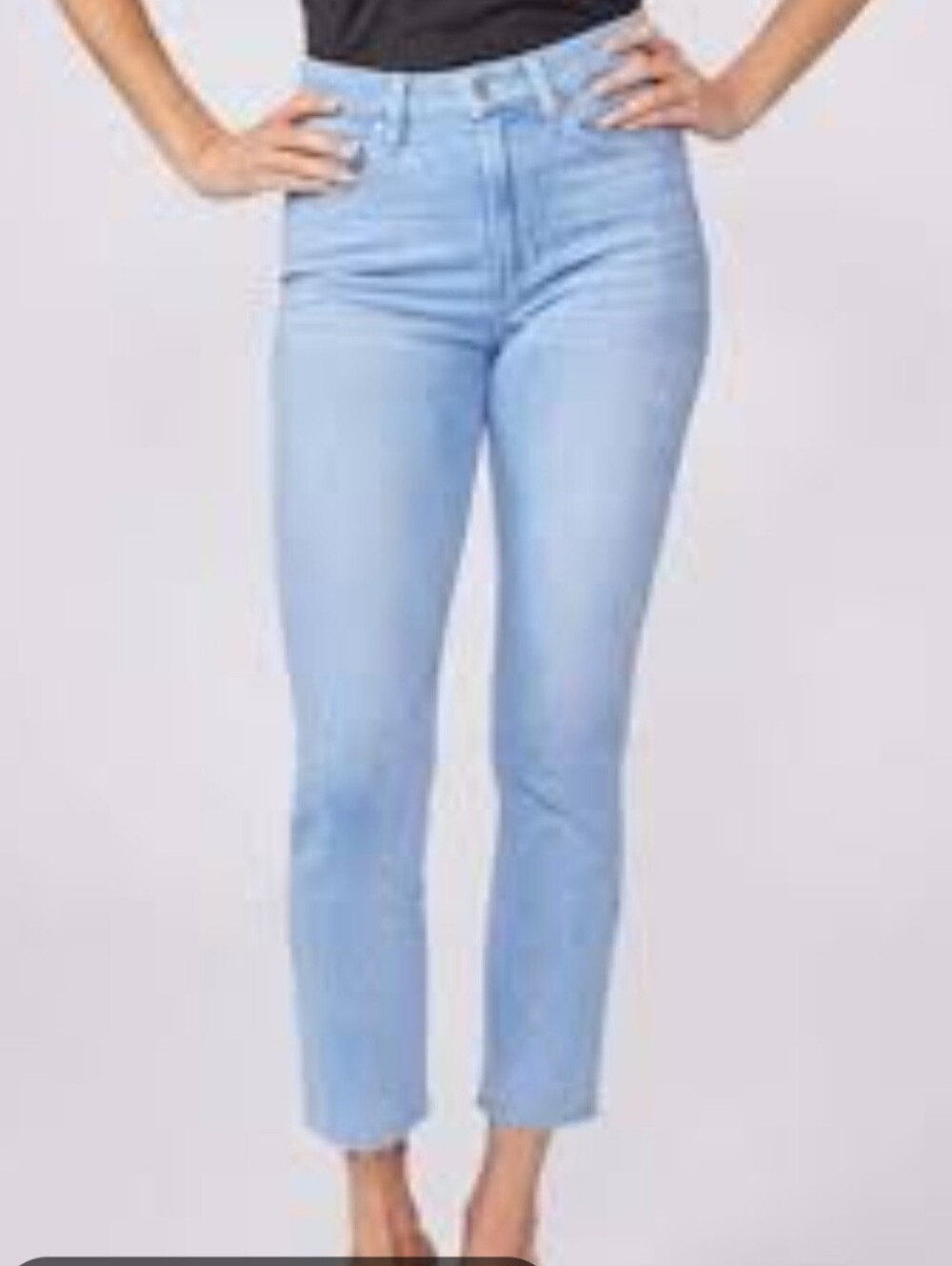 Paige Light Blue Cropped Jeans
